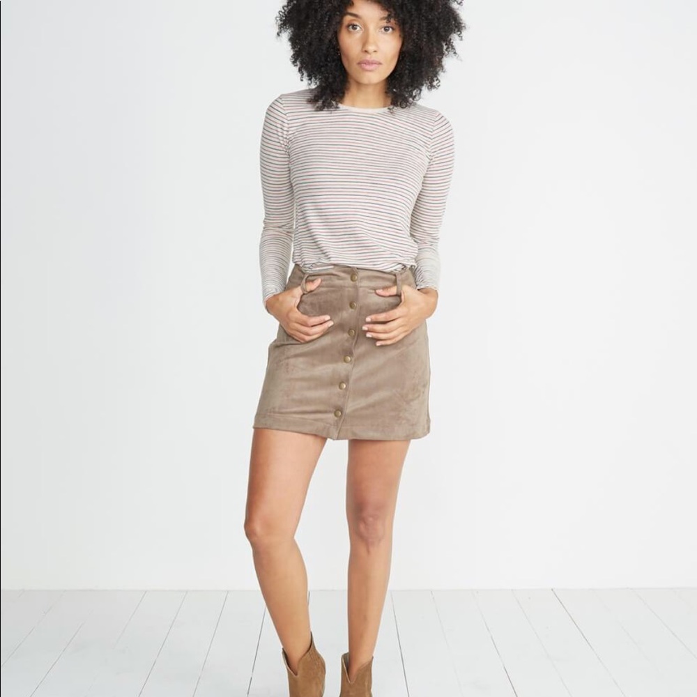 NWT Marine Layer Rosie Suede A-Line Skirt